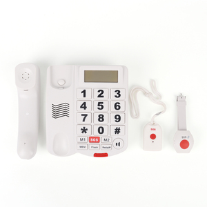 SOS hệ thống điện thoại khẩn cấp cho người cao tuổi với 2 nút gọi từ xa, dây đeo cổ tay & vòng cổ bao gồm - Product Image 4