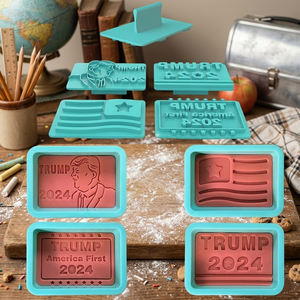 Ensemble de découpoirs à biscuits écologiques pour la rentrée scolaire - Cadre rectangulaire avec 5 tampons interchangeables pour la reconnaissance des enseignants, pour la pâte à sucre - Product Image 2