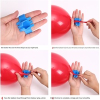 Attache-ballons en latex, outil facile pour nouer les ballons, accessoires en plastique pour la décoration de fêtes de naissance, de mariage, d'anniversaire, de Noël, d'Halloween