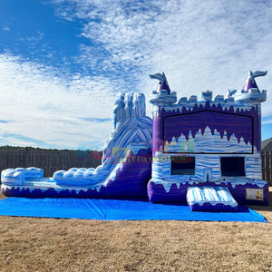 Wet Dry Outdoor Commercial Kids Jump Bouncing Castle Combo Inflatable Ice Palace Bounce House Water <b>Slide</b> 500KG Capacity 3-year - Product Image 4