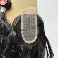 BELEZA Offre Spéciale : Lot de 4 Bundles de Cheveux 20-22 Pouces Splendour avec Closure en Dentelle T-part 2*4, Tissage de Cheveux en Fibre Haute Température, Extension de Cheveux