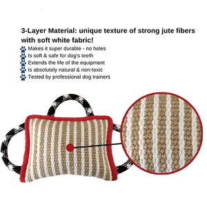 وسادة من الجوت لجرك الكلاب الصلبة والتدريب لسلامة الحيوانات الأليفة من المصنع ولها مقابضتان قويتان مناسبة للكلاب العاملة - Product Image 3