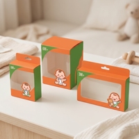 Boîte de présentation personnalisée écologique pour produits pour bébés, biberons, tétines, avec bande détachable, plateau intérieur et gaufrage UV