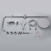 Haute qualité Chrome exposé eau chaude et froide salle de bain 3 fonctions robinet de douche ensemble de douche haute pression