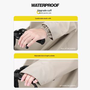 Imperméable long pour adulte, style <span class=keywords><strong>poncho</strong></span>, imperméable - pour la randonnée, le camping et le cyclisme sous la pluie - Product Image 4