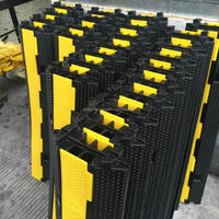 Protector de Cables de Goma al por Mayor, 2 Canales, Protector de Carreteras con Cubierta Amarilla, Reductores de Velocidad