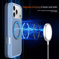 Étui magnétique pour iPhone 18 Pro Max avec support magnétique, coque de téléphone antichoc translucide mate pour iPhone 16 17 18 Pro