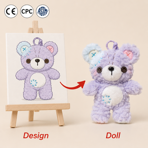 Regalo di San Valentino, Orsacchiotto Personalizzato con <span class=keywords><strong>Disegno</strong></span> su Misura, <span class=keywords><strong>Peluche</strong></span> con Fiori, Regalo di Compleanno Personalizzato in Poliestere - Product Image 2