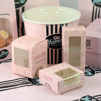 Caja de Cartón Plegable Biodegradable Personalizada al por Mayor para Pasteles, Galletas, Bizcochos y Donuts