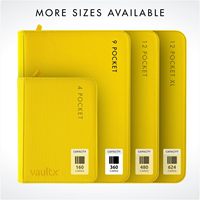 Classeur à chargement par le haut 4/9 poches, capacité 288+ cartes, pour cartes à collectionner et cartes de visite, en PU