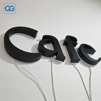 Lettres en relief 3D personnalisées pour extérieur, rétroéclairées par LED, logo en acrylique noir illuminé, panneau signalétique rétroéclairé par LED pour spa, bien-être, café