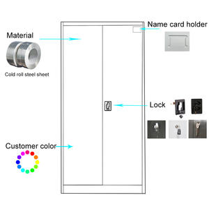 Armadio Archivio in Acciaio con Serratura e 2 Ante a Battente all'Ingrosso - Product Image 4