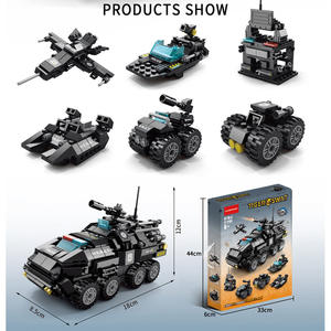 Lele Brother 6 en 1 Briques de Construction Policières Transformables Jouets Voiture Anti-explosion SWAT Blocs Éducatifs Modèle Jouet 371 Pièces - Product Image 2