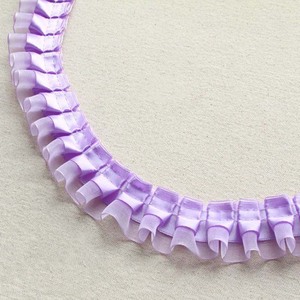 4cm Diy Rideau Couture Accessoires Dentelle Tissu Siège Couverture Table Tissu Robe <span class=keywords><strong>Organza</strong></span> 2 couches Plissé Volant Bord Coupe Dentelle - Product Image 4