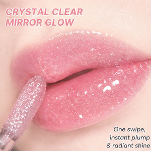 Huile à lèvres vegan OEM ODM avec logo personnalisé, effet scintillant cristallin, lèvres pulpeuses, ne colle pas au verre, aspect naturel, lèvres brillantes - Product Image 2