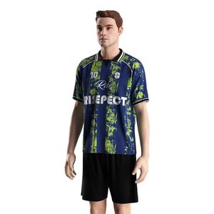 Camiseta de Fútbol de Club con Cuello Polo en V, Tejido de Secado Rápido y Espacios para Gráficos Personalizados para la Identidad del Equipo Durante Partidos de Liga - Product Image 2