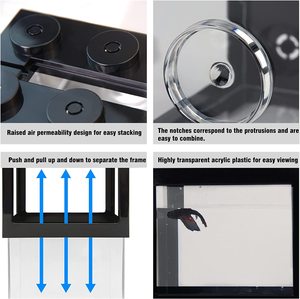 Mini aquarium écologique pour poissons Betta avec éclairage LED USB, aquarium transparent en plastique pour la visualisation au bureau - Product Image 2