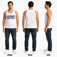 Débardeurs en polyester pour hommes avec logo personnalisé, séchage rapide, sans manches, pour la gym, l'entraînement, le fitness, le sport, blanc, marque privée, OEM, ODM, vente en gros