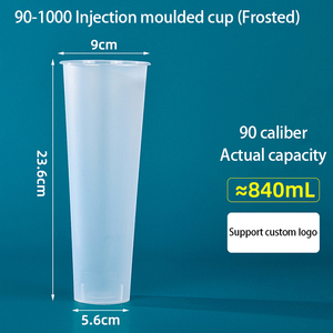 Nhà Máy Bán Buôn 90 Tầm Cỡ Ngọn Đuốc Cốc 1000Ml Trà Sữa Dùng Một Lần Trong Suốt Cốc Trái Cây Dày Tiêm Cốc Nước Trái Cây - Product Image 3