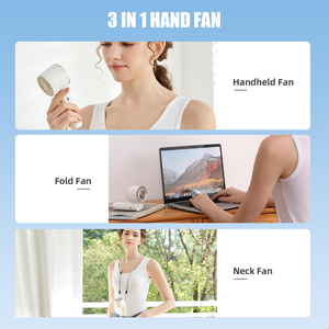 Mini Portable USB Air Cooling <b>Fan</b> Foldable <b>Handheld</b> with Ice Pack Function for Car RV Household Electric - Product Image 2