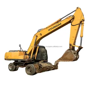 Escavatore gommato Hyundai 210w-7 usato 210 escavatori escavatore mobile ruota in vendita