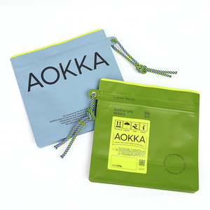 Bolsa de embalaje de granos de café de Brasil café colombiano Geisha muestra diseño libre de fábrica con cremallera y válvula - Product Image 4