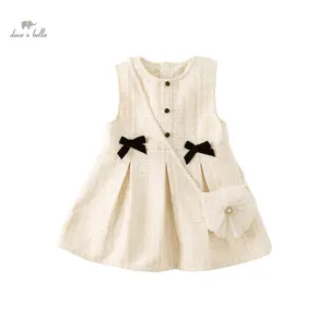 DB4238153 DAVE BELLA Children Dress Winter Girls Casual Cotton Plush Little Fragrant Princess Dress