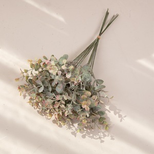 Bouquet de fleurs artificielles CallaFloral Eucalyptus rose et vert, décoration intérieure, artisanat en plastique, décoration de mariage - Product Image 3