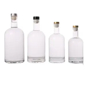 Copo de vinho e coquetel para bebidas alcoólicas, 200ml, 375ml, 500ml e 750ml, garrafas de uísque e tequila gin com cortiça