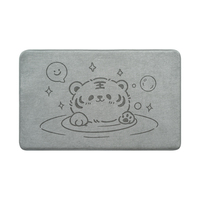 Alfombra de Baño Absorbente de Agua 2026, Antideslizante, de Secado Rápido, con Diseño de Tigre Personalizado, Alfombra Suave para Entrada de Baño