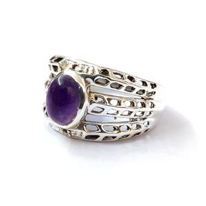 Anillo de Plata de Ley 925 con Amatista, Colección Hecha a Mano, Anillo de Amatista, Anillos Finos, Joyería de Plata, Precio al por Mayor - Product Image 1