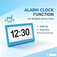 ZKM CK-100-STD 10 İnç ABS Plastik Elektronik Saat 1024x600 Çözünürlük MP3 Ses MP4/AVI Video Oynatma Çoklu Dil Desteği