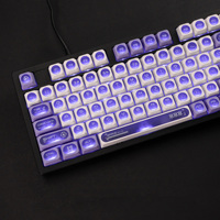 Ensemble de touches de clavier en PBT avec impression par sublimation, profil MAX, 136 touches, texture mate PC, transmission de la lumière, surface mate en forme de croissant de lune