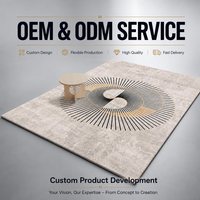 Modern Radial Sunburst Pattern Polyester Rug Absorbent Machine Washable Non-Slip Customizable OEM ODM Durable Area Floor Carpet