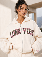 Ensemble sweat à capuche et jogging pour femme en molleton de coton doux, personnalisé, de haute qualité, avec broderie camouflage et épaules tombantes