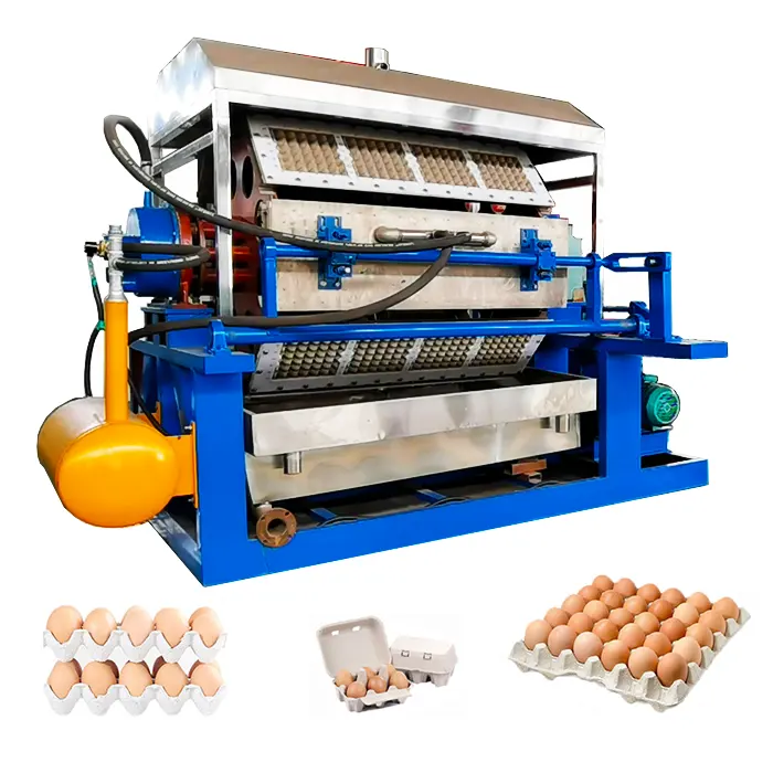 Fuyuan ucuz fiyat yumurta tepsi yapma makinesi otomatik küçük iş yumurta tepsisi makinesi üretim hattı