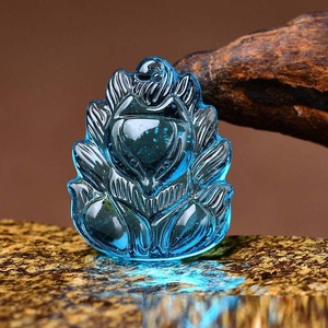 Collier de prière chanceux chinois pendentif Vintage Jade calcédoine pendentif renard à neuf queues collier de renard à neuf queues coloré - Product Image 5