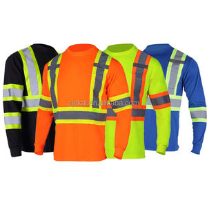 Camisa de Trabajo de Seguridad Clase 3 Viz Hi, Camisa de Trabajo Reflectante de Manga Larga para Construcción, Ropa de Trabajo de Seguridad con Logotipo - Product Image 1