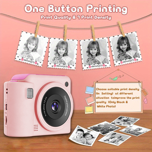 Kamera Printer Thermal Satu Sentuhan 48MP 1080P, Filter Musik, Cahaya Alami, Hadiah untuk Anak-Anak - Product Image 1
