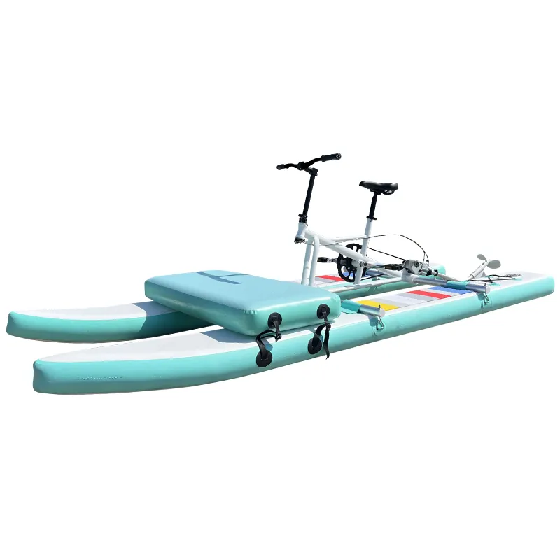 Single people aqua bicycle sports inflatable floating water bike SUP buoy tube Inflatable Water pedal board