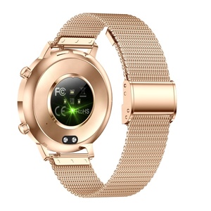 MK96 Rose Gold Smart Watch with Matching Steel Strap Unisex Design AMOLED Screen IP68 Waterproof BT Call Health Fitness Tracker - Product Image 4