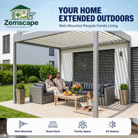 Pergola motorisée de qualité commerciale, imperméable, en aluminium, à lames orientables, pour projets d'ombrage de terrasse extérieure