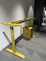Bureau de direction ergonomique électrique à hauteur réglable, silencieux, à double moteur, avec plateau ovale
