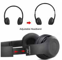 Meilleures ventes P47 TF FM Écouteurs sportifs sans fil Aux TWS pour V5.3 Réduction active du bruit IPX4 Étanche LED Intelligent 10-15h