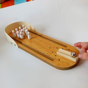 Custom Logo Printed Innovation Solid Wood Parent Child Fun Ball Mini <b>Bowling</b> Table Game Toy for Kids China - Product Image 2