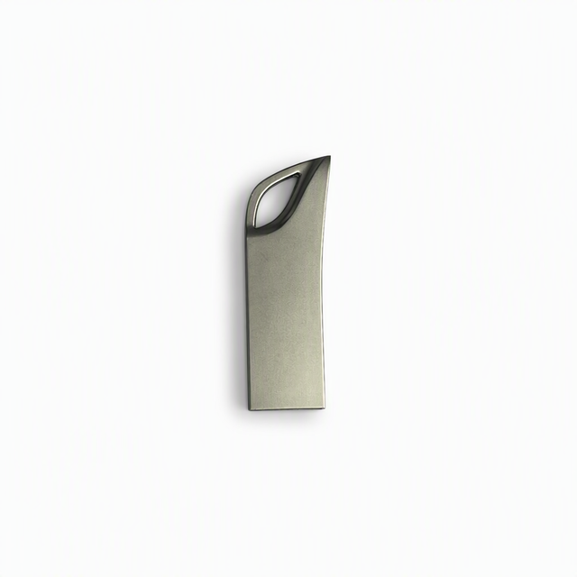 Leaf Cutout Metal USB Flash Drive 4GB 8GB 16GB 32GB 64GB 128GB Brushed Champagne, One-Piece, Custom Logo