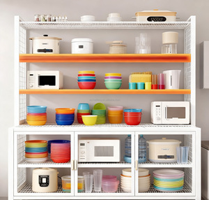 Étagère de rangement de cuisine multifonctionnelle à plusieurs niveaux, de style nouveau 2025, de haute qualité, pour <span class=keywords><strong>four</strong></span>, pot, <span class=keywords><strong>micro</strong></span>-<span class=keywords><strong>ondes</strong></span>, bol - Product Image 6