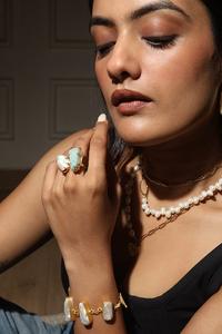 Hermoso Anillo Ocean Dew para Mujer, Joyería de Piedras Preciosas Azules Inspirada en la Naturaleza, Diseño Elegante, Perfecto para Uso Diario - Product Image 6