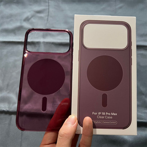 เคสโทรศัพท์มือถือแม่เหล็กใสแบบดีไซน์ดั้งเดิมสำหรับ iPhone 18 17 Pro Max พร้อมหน้าต่าง IC แบบป๊อปอัพไดนามิก ฝาครอบวงกลม PC โปร่งใส - Product Image 2