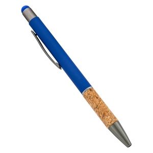 Stylos à bille en bois à grain de bois personnalisés en gros, 1,0 mm, stylos rétractables en aluminium multicolores avec fonctionnalité tactile - Product Image 5